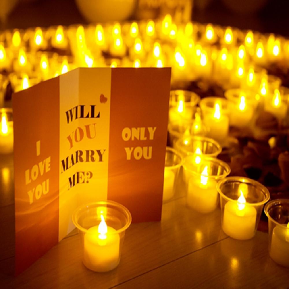 luvhunter LED Candles Set for Proposal Event Party, Luxury Type