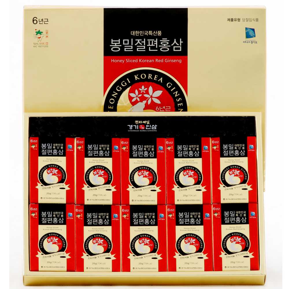 Honey Sliced Korean Red Ginseng(20g*10)