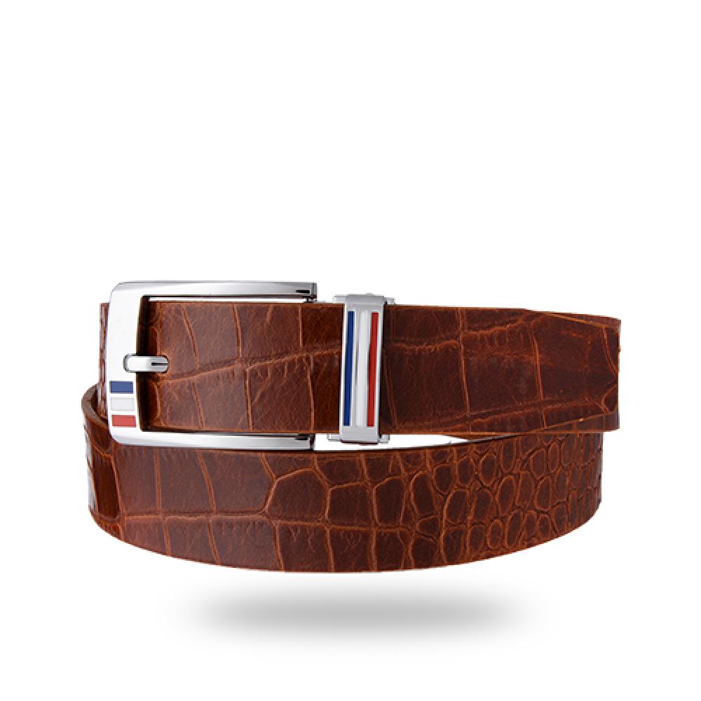 YEUNWOO cowhide Crocodile Pattern BELT x Square  Buckle