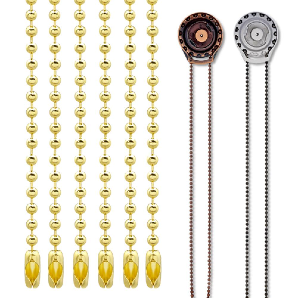 Brass Ball Chain is primarily manufactured from three base metals: brass, steel and stainless steel