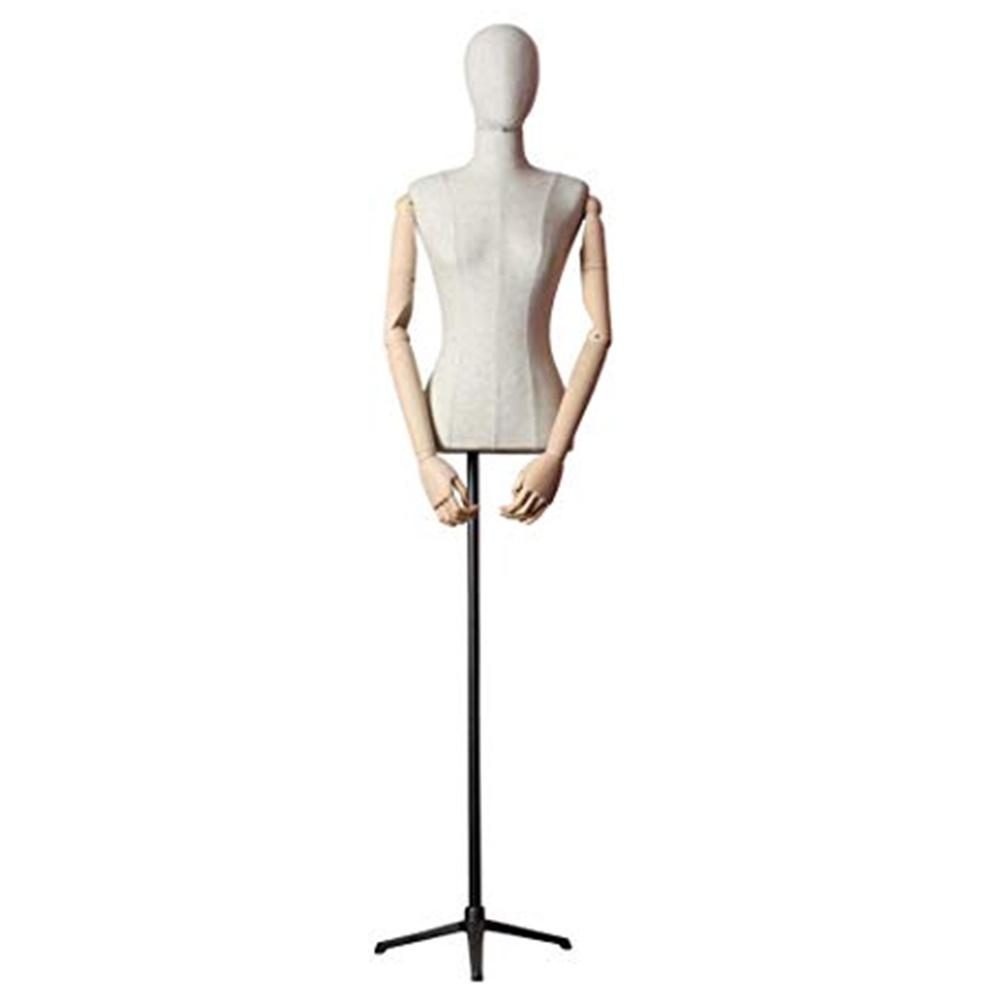 BOLD Male Torso Mannequin Stand  w/ Wooden Arms & Steel Tripod