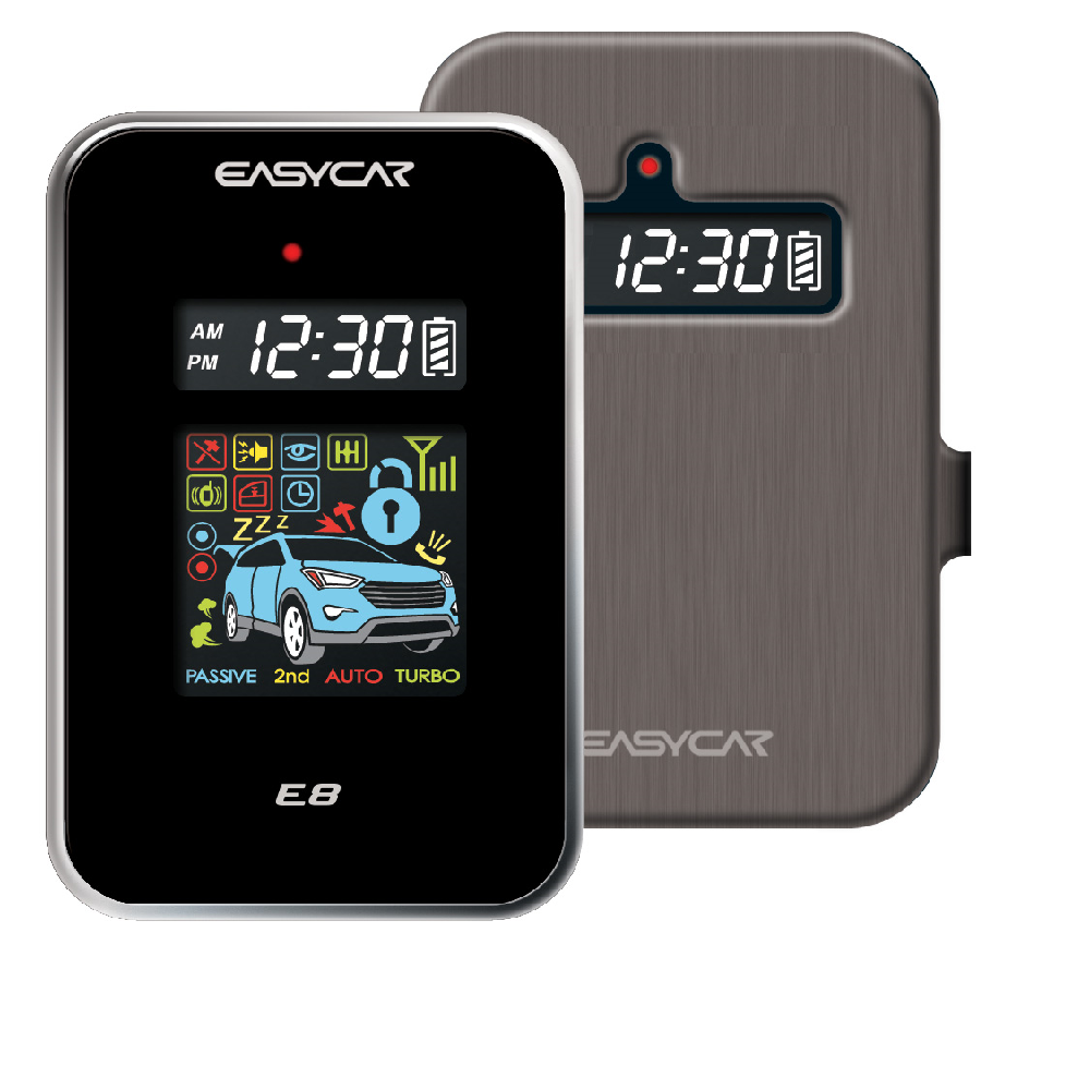 EASYCAR E8 / E8-B(Card type two way full color LCD Remote)