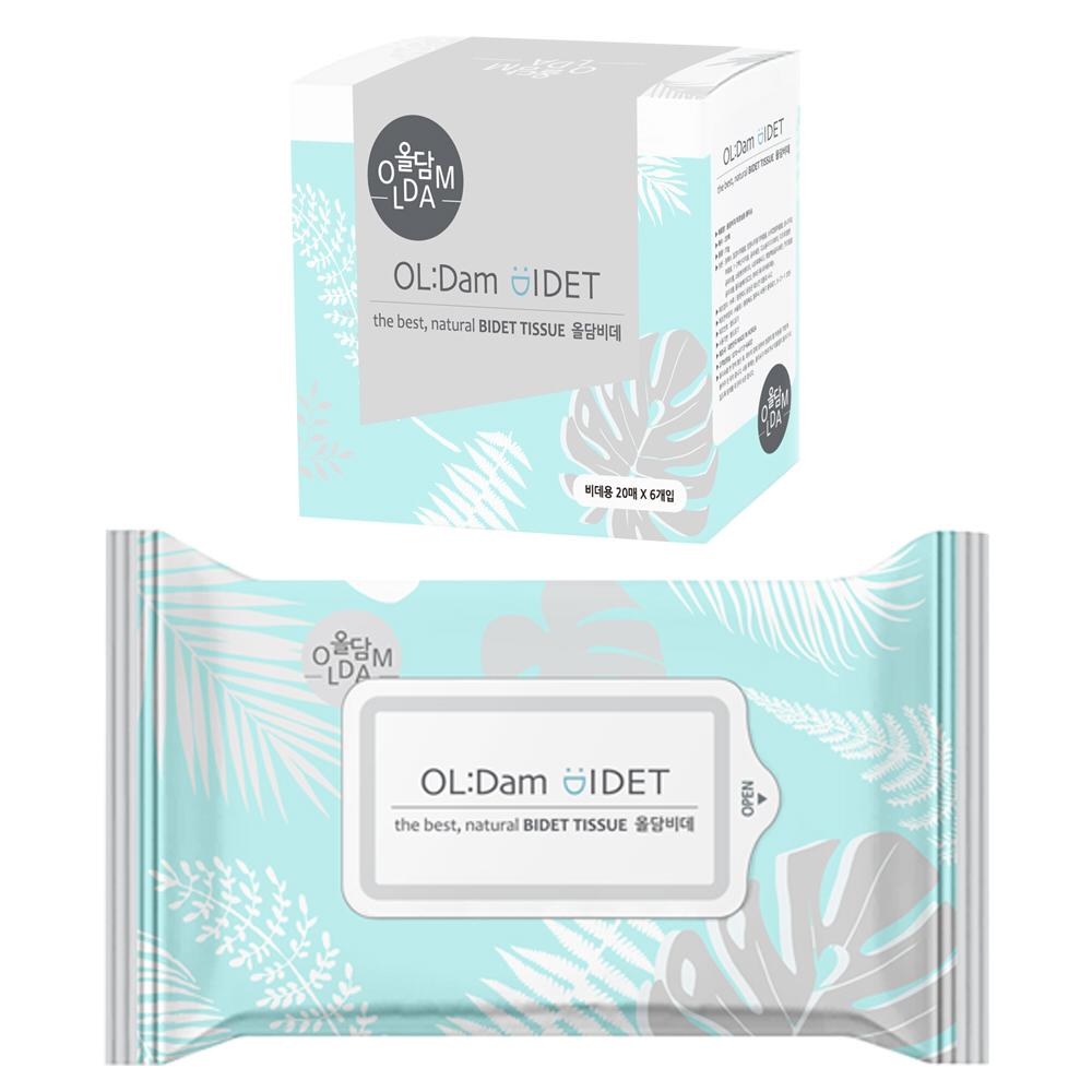 BIDET Flushable wet wipes OLDAM mint
