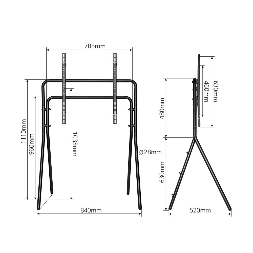 TV STAND Edge P, Floor art stand, Easel stand EDGE P