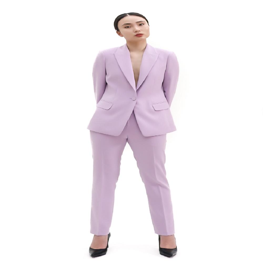 SUITHEEL ONE BUTTON SINGLE SUIT - LAVENDER