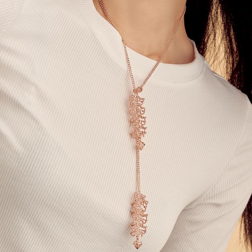 Silver embroidery crafted Scarf Necklaces : K17