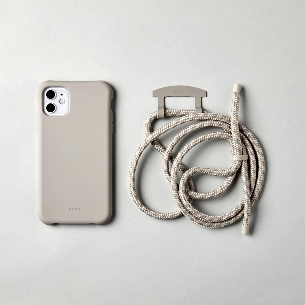 [ARNO M] Oatmeal Cream - Detachable Crossbody Cell Phone Case