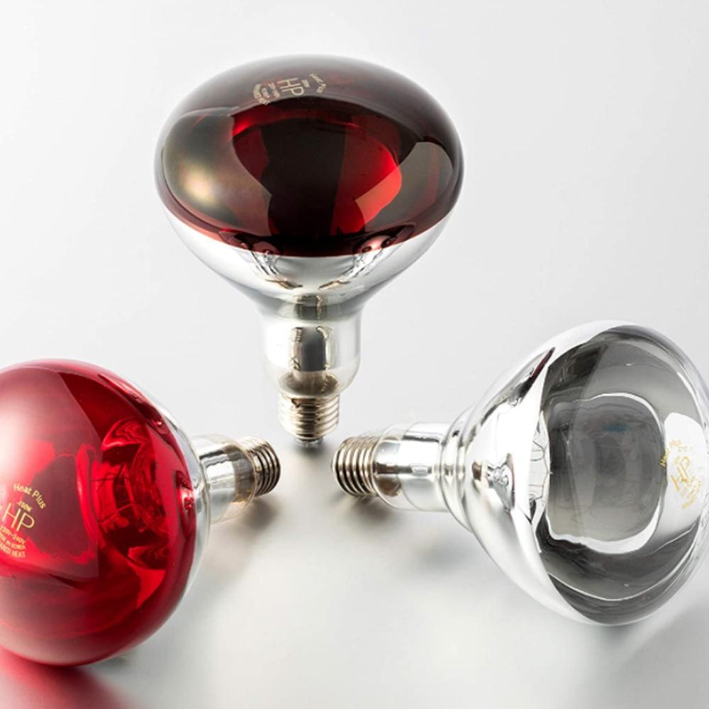 JK HEAT PLUS 375W R40 Clear Infrared Heat Bulb Hard Glass 110-120V