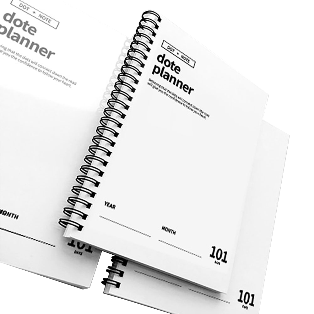 Dote Planner 101 Days (DOT + NOTE) A5 Size Planner Book Monthly Weekly Daily