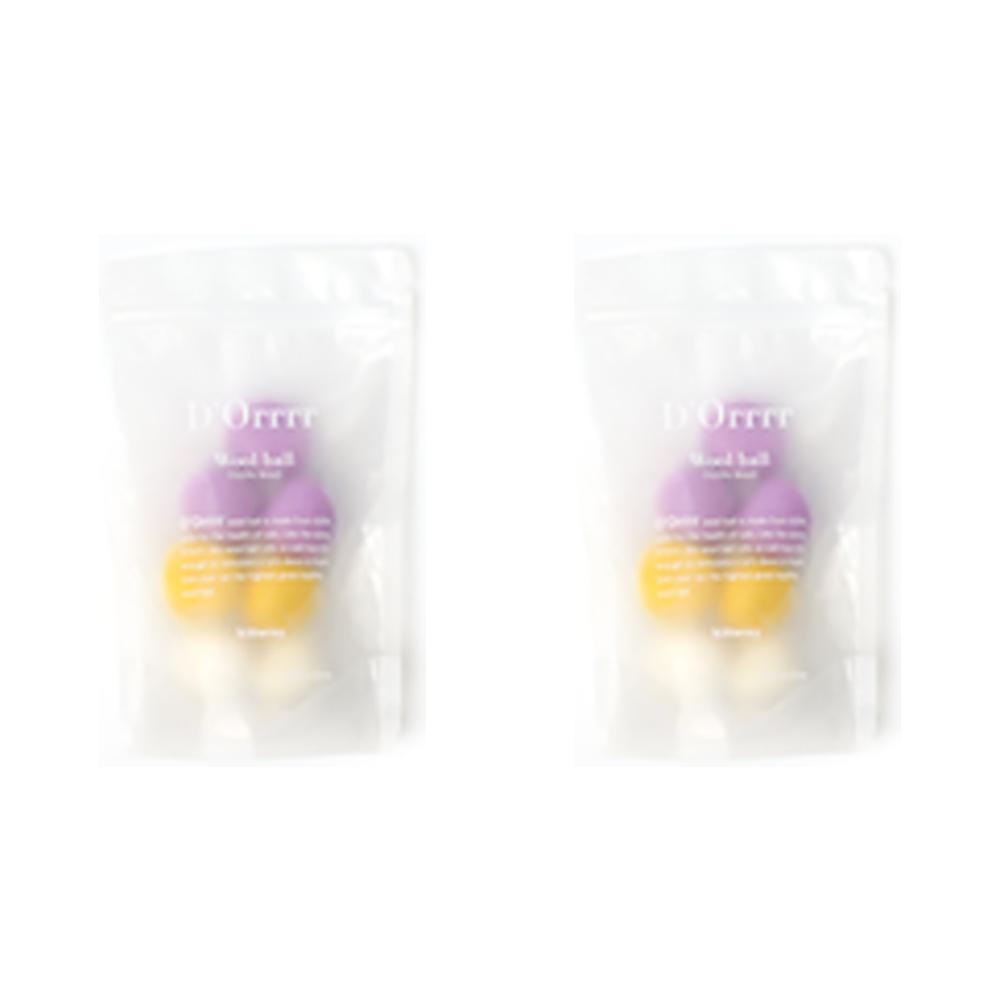 6 wool balls(purple and yellow and white)