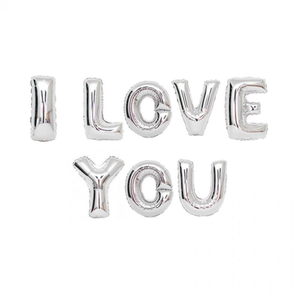 Balloon for event and birthday Character love confession(silver)