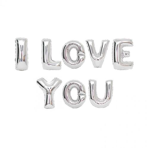 Balloon for event and birthday Character love confession(silver)