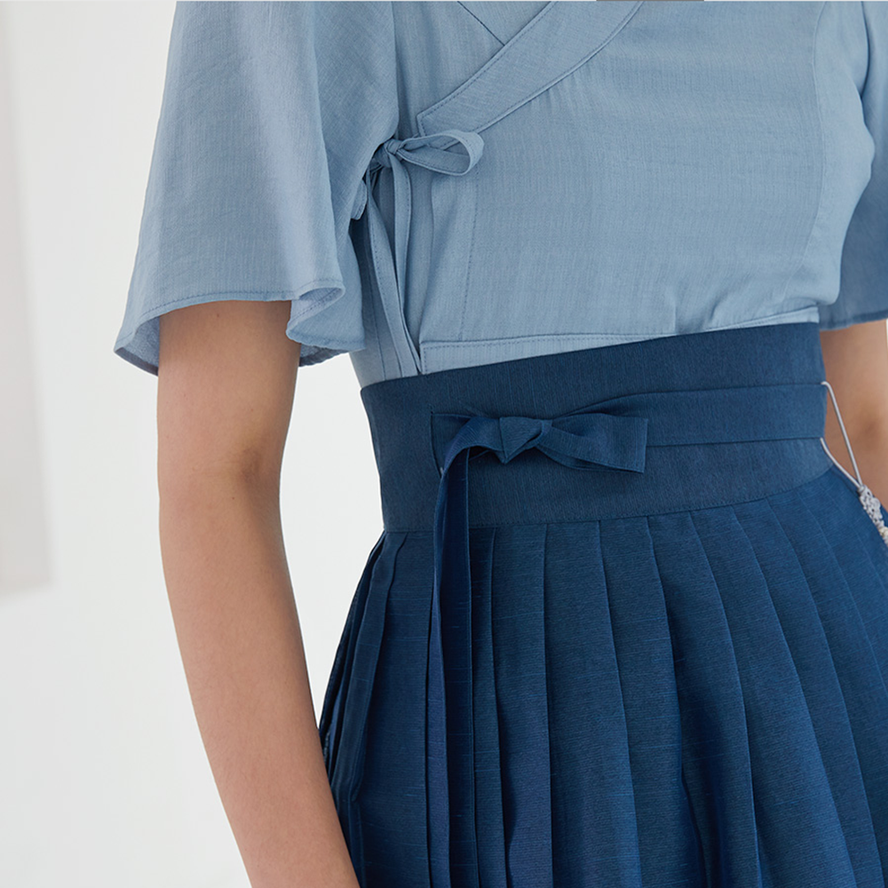 Korean traditional skirt (blue green)