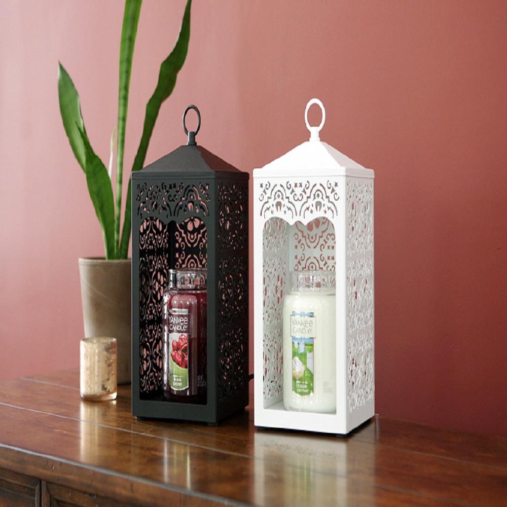Aroma Candle Candle Lantern Lamp Candle Stand Candle Warmer (Scroll)/Black Touch
