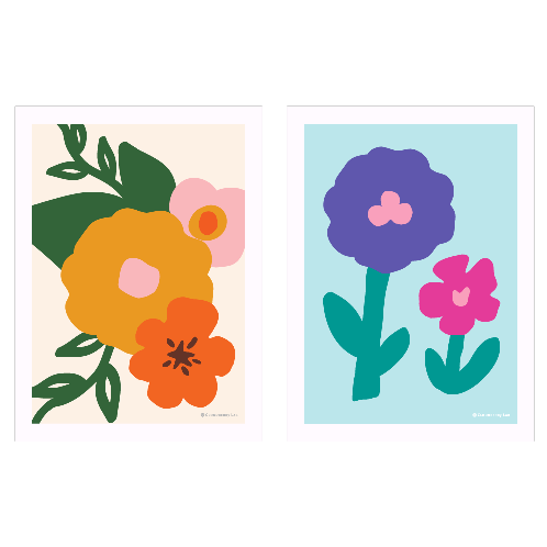 2 Types Blooming Postcard _Set of 10