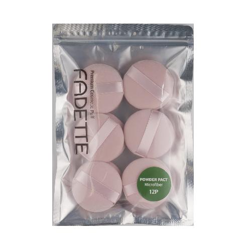 SUNDOO PUFF Facial Powder Foundation Microfiber Material Soft Puff (Large, 12P, Pink) - Fuzzy Makeup