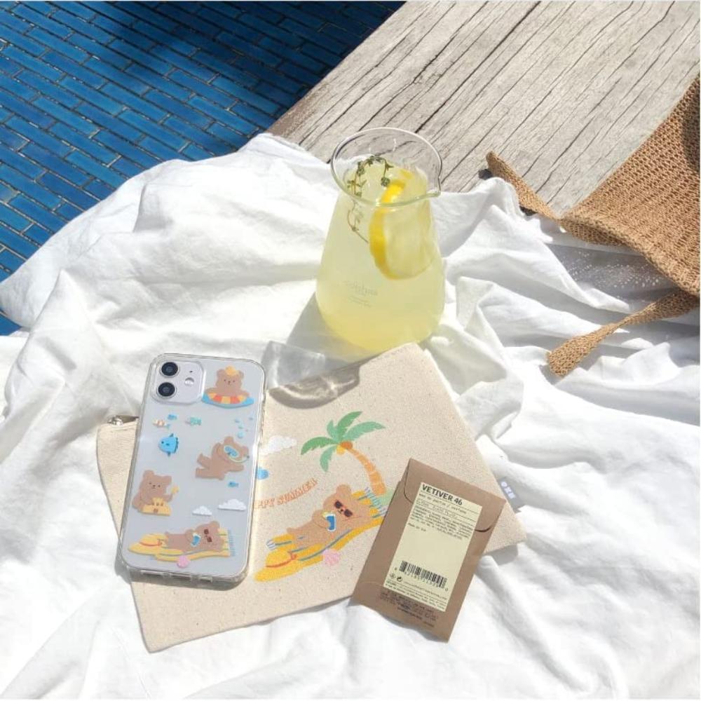 GTrend Berry On The Beach Jelllycase Shockproof & Protective Durable Phonecase, Corners TPU Cushion