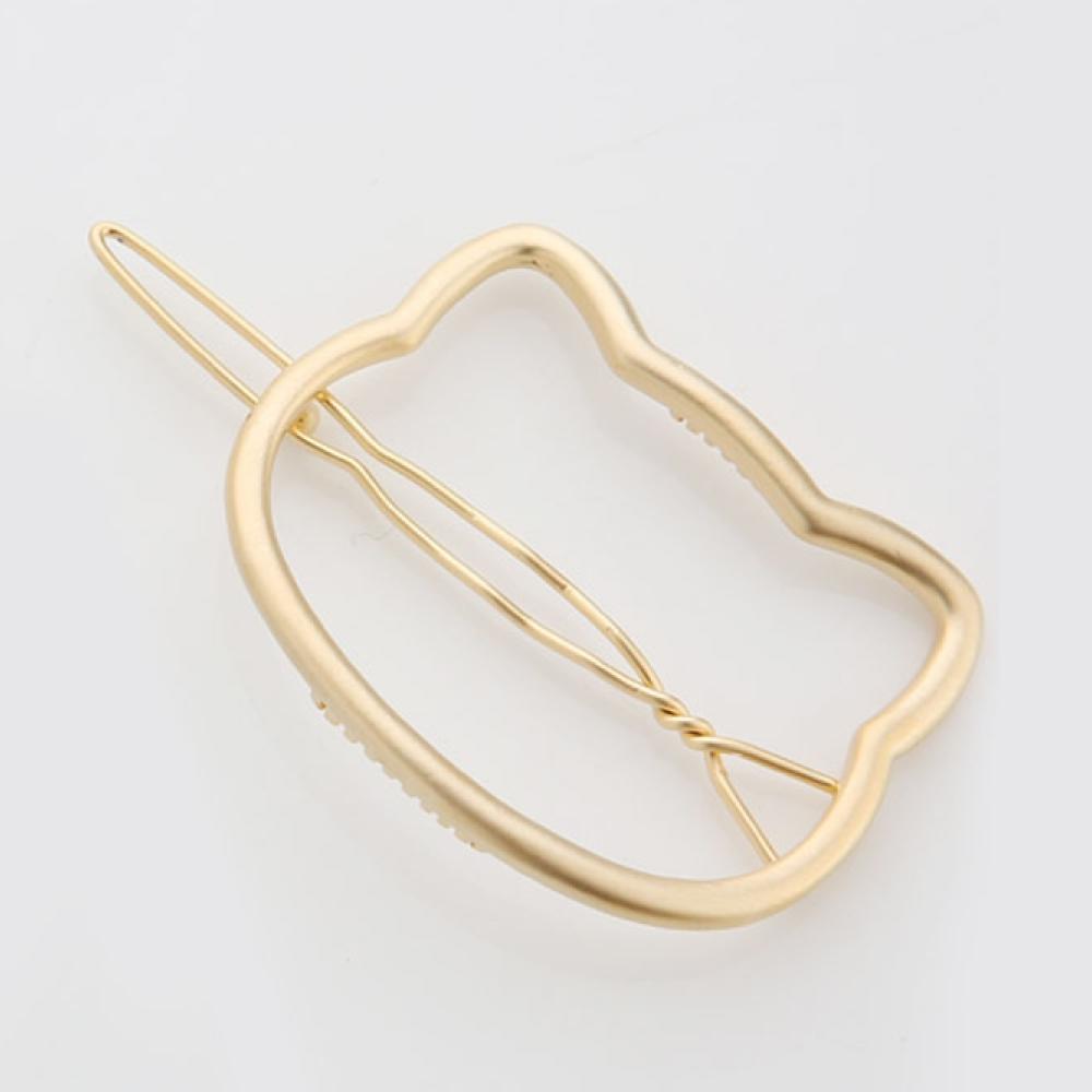 Jinccecil Cat hairpin -Matte Silver