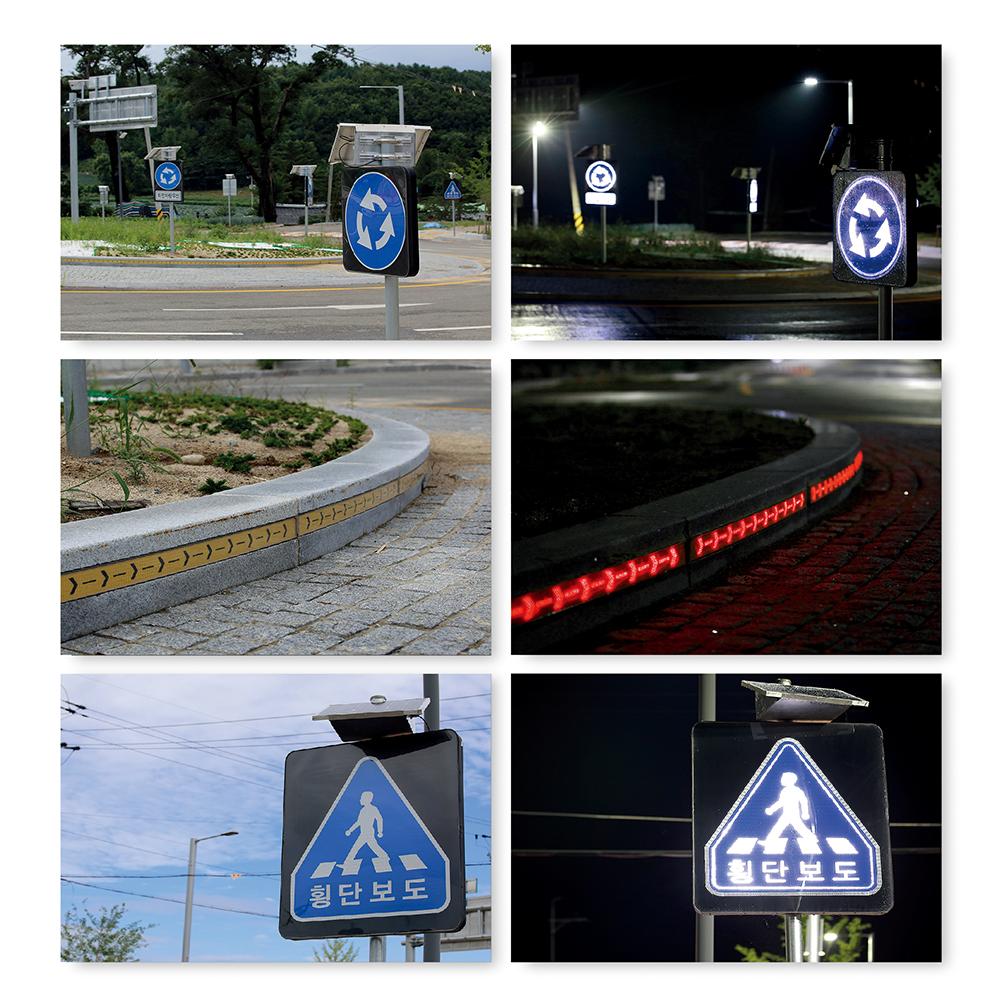 Illuminant Road Traffic Sign Board - Attention sign