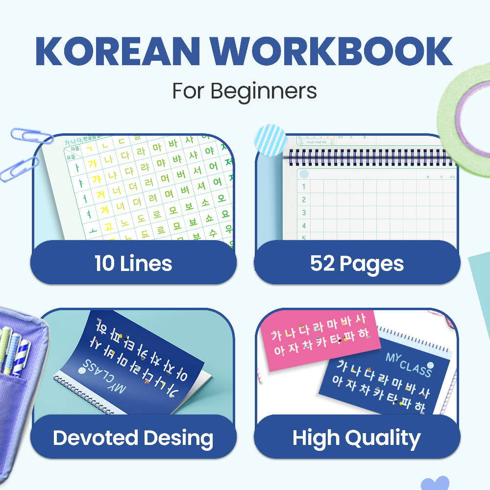 KOREAN NOTEBOOK & STICKER 10 PACK