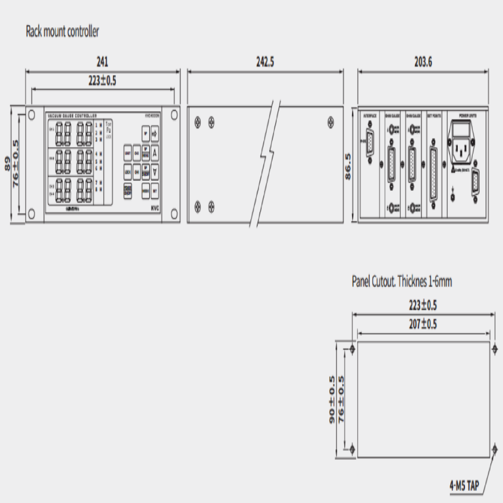 KVC4000 Multi Low Vacuum Gauge Controller