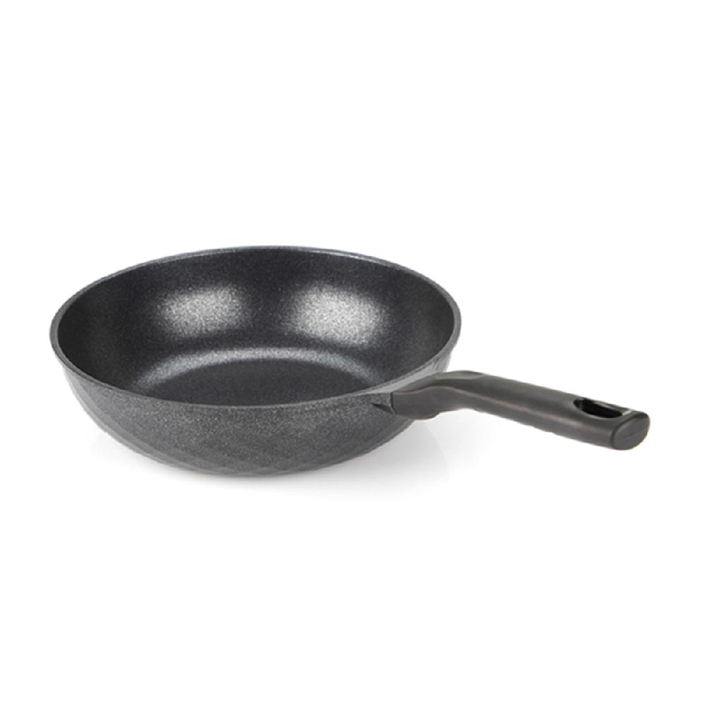 COTE SILVER - Nonstick Coating Flat Bottom Wok Pan, Induction Compatible (12 Inch)