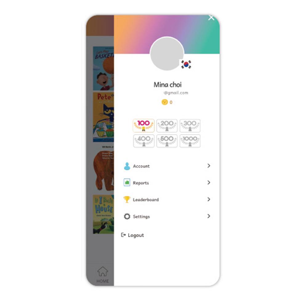 English e-book library VivaBook