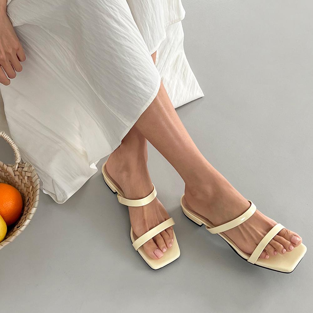 Ponita Double strap Mule Slipper (2/6cm)